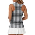thumbnail image 6 of Sleeveless Golf Shirts for Women Tank Top Collared Zip, Athletic Quick Dry Polo Shirt for Golf and Tennis Dark Gray M, 6 of 6