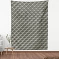 thumbnail image 4 of Ambesonne Abstract Fabric by the Yard Upholstery, Complex Stripes Polygons, 10 Yards, Dark Taupe Grey and Ivory, 4 of 5
