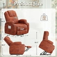 thumbnail image 7 of Vineego power lift recliner chairs massage Single sofa chair with cup holder for elderly,Brown, 7 of 7