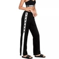 thumbnail image 2 of Victoria's Secret Pink Open Leg Snap Button Black Track Pant Medium New, 2 of 2