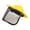 Yellow Mesh, variant on HILABEE Chainsaw Face Face Protection Cover Adjustable Protection Visor for Weedeater Brush Cutter Forestry Grass Trimmer Tangerine Mesh Clear