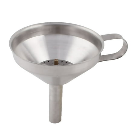 Crystal Wine Funnel - Unique Bargains Laboratory Kitchen Metal Liquid Oil Wine Water Measure Filter Funnel Silver Tone