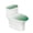 Green Gradient Pattern, variant on HELLHERO Starry Sky Toilet Lid Seat Cover Set & Toilet Lid Dust Cover Set with Elastic Edge Elastic Fabric for Dust-Proof, Stretchy Fabric