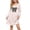 Beige, variant on ATORRE Girls Bowknot Long Sleeve Dress Lightweight Cute Polka Dots Loose Crewnecke Swing Satin Dresses for Daily Fall Winter 2026 Purple 7-8 Years