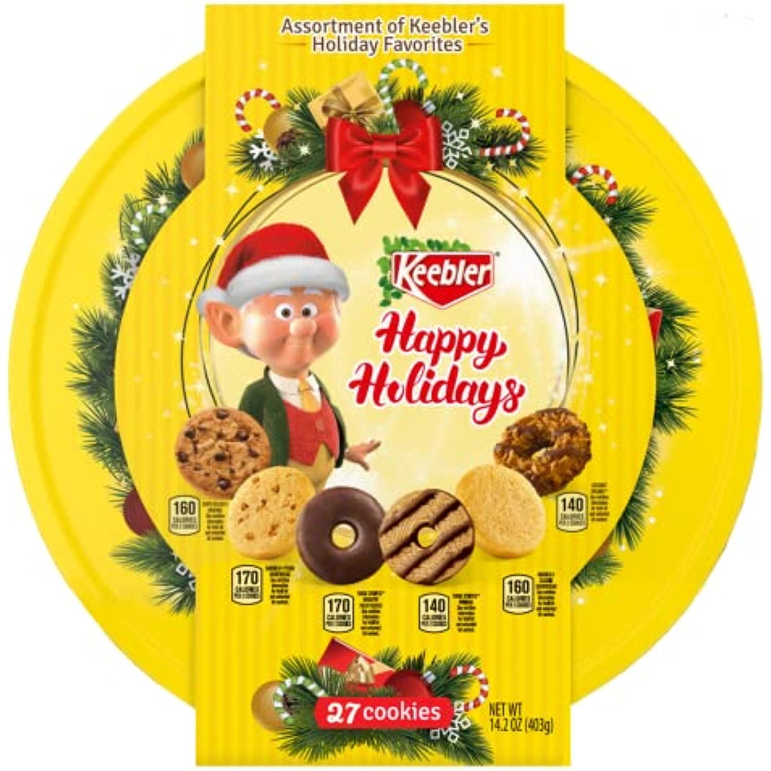 Keebler Holiday Cookie Tin 14.2Oz