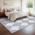 thumbnail image 3 of 9x12 Area Rug Trellis Rugs for Living Room,Washable Modern Trellis Carpet for Bedroom, Non Slip Low Pile Carpet for Home Office Decor, 3 of 7