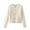 White, variant on YDFCWXW Womens Slim Fit Cardigan Sweaters Long Sleeve Button Down Open Front Solid Crop Sweater Coat with Pockets White, L