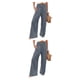 thumbnail image 3 of Sonducket Mujer Verano Primavera Pantalones Bolsillos Largo Suelto Casual Pierna Ancha Vintage Moda para Negocios Streetwear Gris XXL Gris XXL 2Conjunto, 3 of 6