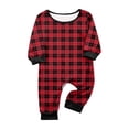 thumbnail image 2 of Family Matching Christmas Pajamas, Snowflake and Gnome Print Long Sleeve Tops with Plaid Pants, Holiday Sleepwear for Family, 2 of 4