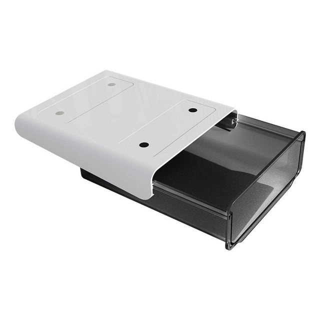 Caja de almacenamiento debajo de la mesa, cajón oculto, caja de acabado sin perforaciones, caja de almacenamiento de cajón pequeño para escritorio de dormitorio