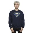 thumbnail image 2 of DC Comics Mens Superman Indigo Blue Logo Sweatshirt, 2 of 3