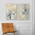 thumbnail image 3 of Framed Canvas Print Wall Art Set of 2 Abstract Floral Botanical Modern Art for Living Room, Bedroom, Office - 24"x36"x2 WHITE, 3 of 7