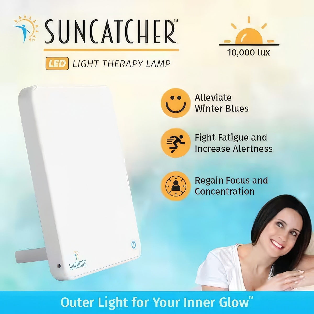 Panther Vision Suncatcher Light Therapy Lamp 10000 Lumens White