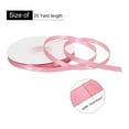 thumbnail image 2 of Uxcell Satin Ribbon Grosgrain Solid Silk Wedding Bouquet Ribbon for Valentine's Day Gift Wrapping Cake Box Bows Pink-1/4" x 25 Yard, 2 of 7