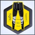 thumbnail image 4 of Sports leggings, men's fitness running pants, quick drying basketball shorts, seven point leggings-Black line pants-M, 4 of 4