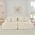 thumbnail image 4 of SOULART 83" Loveseat, Beige Compressed Sectional Sofa, Two-Seater Lounge Chair for Small Spaces Living Room Bedroom, 4 of 12