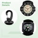 thumbnail image 3 of Reloj con clip y brújula: reloj de bolsillo de cuarzo con mosquetón para aventuras al aire libre, reloj con brújula para exteriores con correa de nailon, resistente al agua, ideal para senderismo, aca, 3 of 5