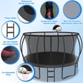 thumbnail image 3 of Cochan Outdoor Trampoline 16 FT with Sprinkler and Lights, Backyard Recreational Pumpkin Trampoline for Kids, 3 of 7