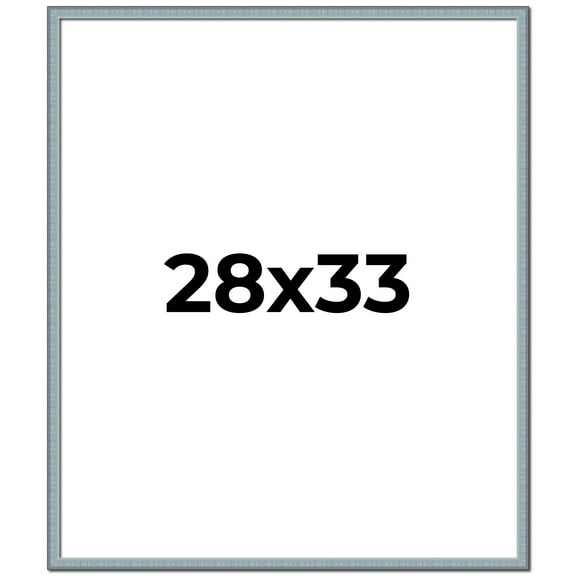 28x33 Frame Rustic Sky Blue Solid Wood Picture Frame | 0.75 Inch Moulding Width |Includes UV