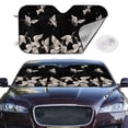 thumbnail image 2 of Haiem Japanese White Crane Car Windshield Sun Shade - Blocks UV Rays Sun Visor Protector, Sunshade to Keep Your Vehicle Cool, Universal Fit SUV Van Sedan-Small, 2 of 7