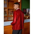 thumbnail image 3 of COOFANDY Mens Casual Blazer Valentine's Day Red Metallic Jacket 70s Disco Party Suit Jacket, 3 of 6