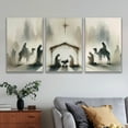 thumbnail image 4 of 2D Flat, 3pcs Frameless Nativity Scene Art Prints - Vertical Wall Decor with Soft Pastel Tones, Spray-Painted Texture, Serene Timeless Holiday Decor for Christmas, Mother's Day, Father's Day, Birthd, 4 of 4