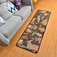 thumbnail image 5 of Kitchen Rugs and Mats Non-Skid Washable Runner Rugs Beautiful Flower Orange Long 72x24 inch for Floor Cushioned Hallway Entryway Indoor 2x6, 5 of 7