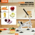 thumbnail image 2 of VEVOR Commercial Vegetable Slicer, 1/2 inch Fruit Slicer, Stainless Steel and Aluminum Alloy Vegetable Cutter Slicer Machine, Manual Slicer with Non-slip Feet, for Radishes, Onions, Potatoes, 2 of 9