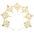 thumbnail image 1 of EeaseMX 1 diadema decorativa estilo retro para niña, tocado de moda dorado, 1 of 8