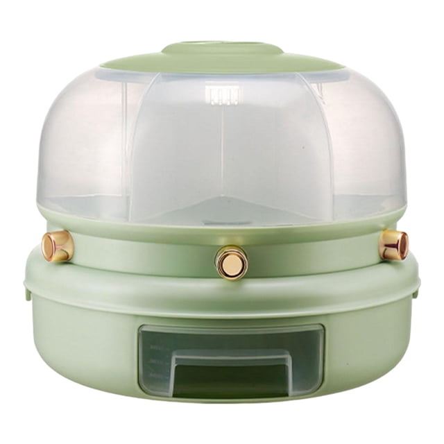 Dispensador de arroz giratorio, contenedor para almacenar arroz, caja para almacenar granos con medidor Verde
