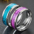 thumbnail image 3 of Anillos de pareja de Acero inoxidable románticos Y2k shaofei con forma de corazón punk 10 plata, 3 of 4
