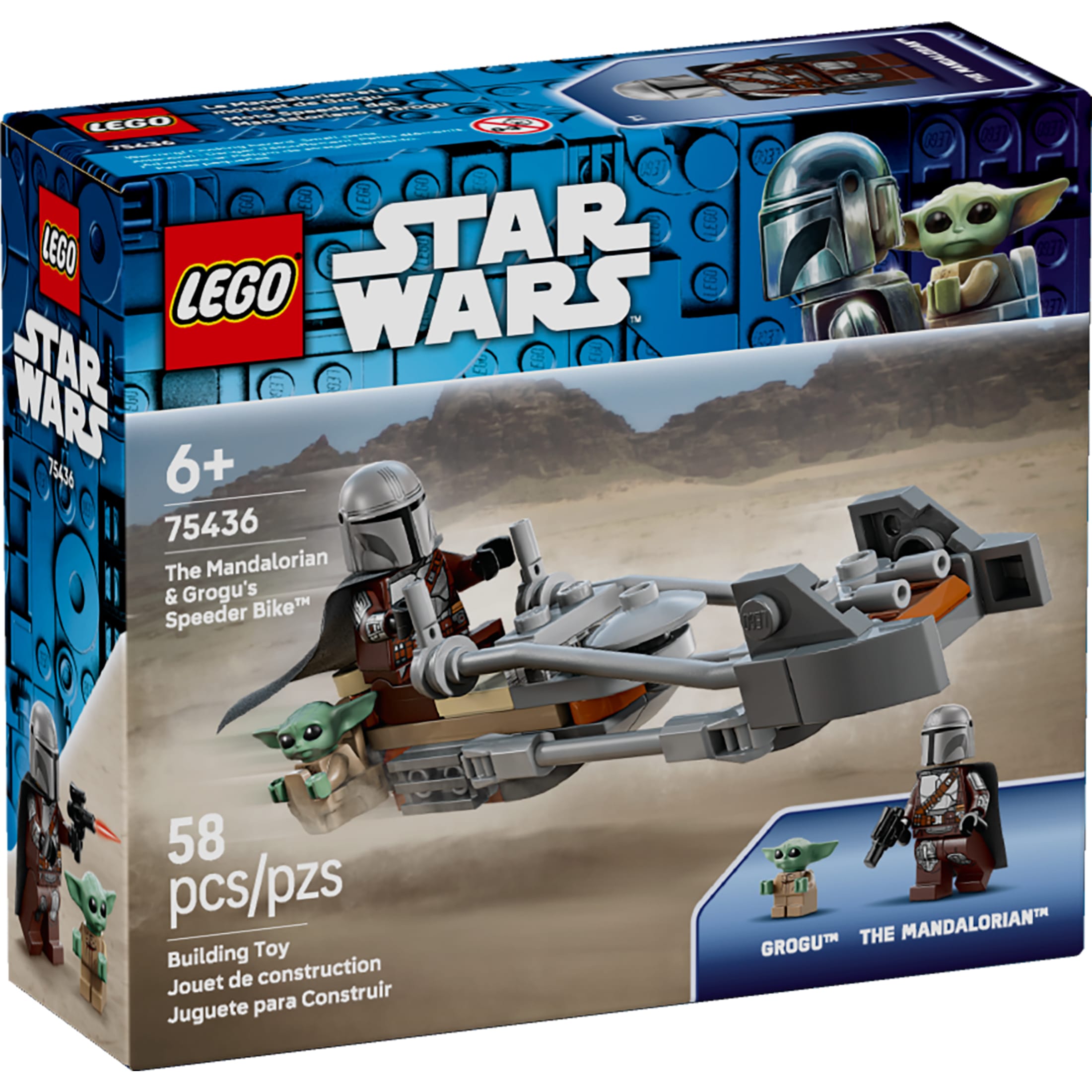 LEGO Star Wars La Moto Speeder de The Mandalorian y Grogu - Juguete de Construcción para Niños y Niñas, Mayores de 6 Años - Gran Regalo para Niños - Incluye 2 Figuras de Star Wars - 75436 2