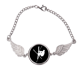 thumbnail image 1 of Skateboarding Black Sport Silhouette Pulsera pulsera pulsera alas de ángel pulsera, 1 of 3