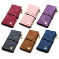 thumbnail image 2 of Women PU Retro Long Purse Bi Fold Wallets Zipper Wallet Ladies Bag, 2 of 7