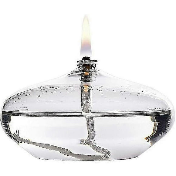 Transparent Glass Oil Lamp Emergency Lighting Kerosene Lamp Creative Glass Decoration Indoor Oil Lamp Smokeless Household Butter Lamp H-6cm