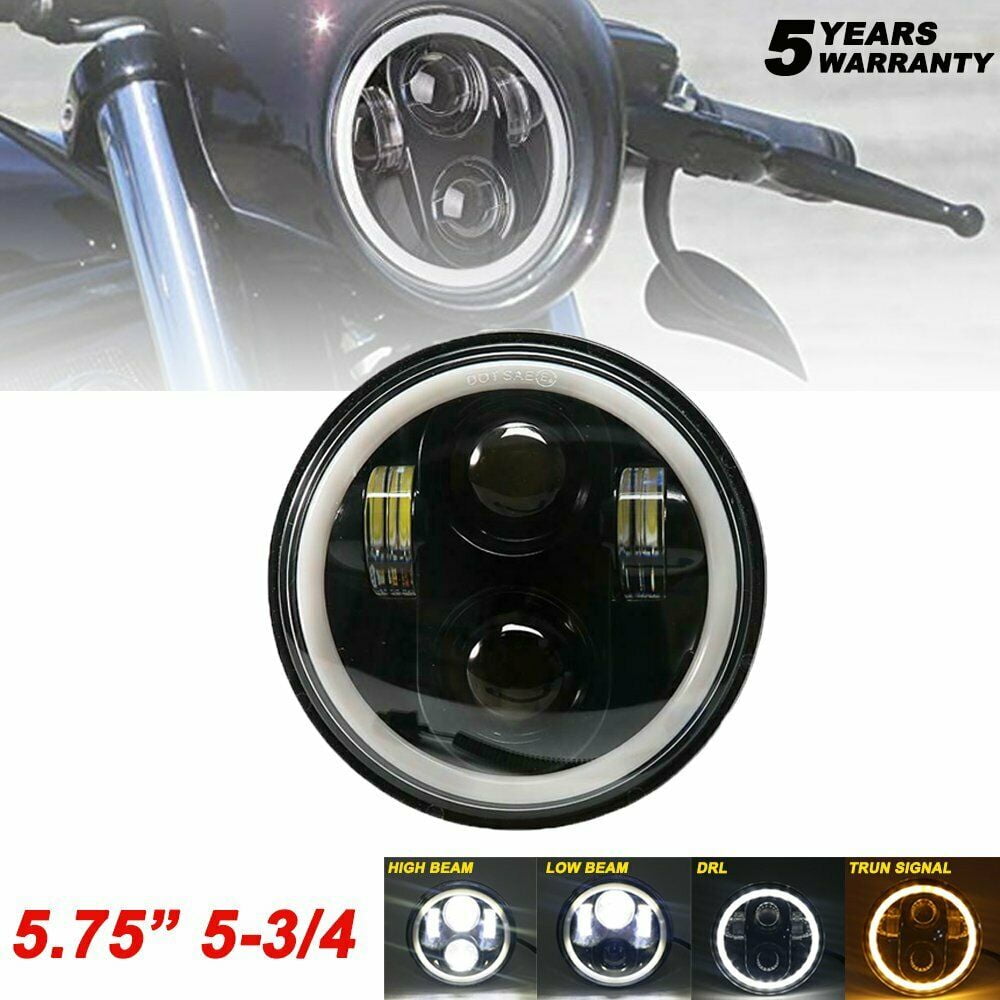 Projector DOT 5.75" LED Headlight Hi Lo Beam with DRL for Sportster 883 XL Dyna 