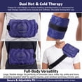 thumbnail image 2 of Rebelduck Large Ice Pack, Reusable Gel Hot Cold Therapy Wrap for Back Pain, Lumbar Hip Knee Shoulder, Navy, 2 of 6