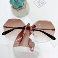 thumbnail image 2 of Gafas de sol con borde de corte de diamante Gafas de sol sin montura de polígono de metal europeo y americano para mujer Gafas de sol con protección solar para exteriores Tan Jianjun unisex, 2 of 2