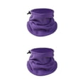 thumbnail image 2 of Billuyoard Calentador de cuello a prueba de frío colores surtidos fijación moda cuellos cómodos polaina espesar gran textura pañuelo para el cuello Violeta 2piezas Billuyoard CBP350075, 2 of 6