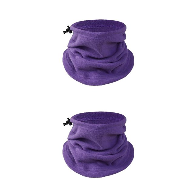 Injueey Calentador de cuello a prueba de frío colores surtidos fijación moda cuellos cómodos polaina espesar gran textura pañuelo para el cuello Violeta 2piezas Injueey CBP350075