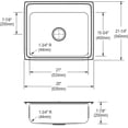 thumbnail image 2 of Elkay LRQ25212 Lustertone Classic 25 x 21-1/4 x 7-7/8 Single Bowl Drop-In Sink w/ Quick-clip, 2 Holes, Stainless, 2 of 2