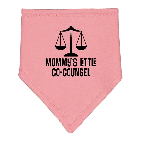 Inktastic Mommy Little Co Counsel Lawyer Baby Bandana Bib