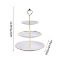 thumbnail image 3 of Flwxobe|3-Tier Plastic Cupcake Stand Serving Tray - Decorative Design for Minimal Storage. an Elegant Serving Tray for Sandwiches, Cake, Sliced Cheese, and Deli Meat.(White), 3 of 6