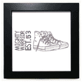 thumbnail image 1 of Hand Painted Canvas Shoes Illustration Black Square Frame Picture Wall Tabletop, 1 of 3