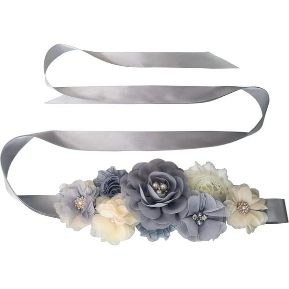 SHIQI-Wedding Bride Belt Sash Floral Sash Belts for Maternity Dresses Floral Belt Sash Girls Women Baby Shower Sash Belt