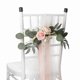 thumbnail image 1 of Respaldo de silla Flor artificial Cintas florales Decoración PEW Decoración de artificial rústica Accesorios de fotografía para rosado Macarena boda, 1 of 8