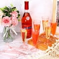 thumbnail image 5 of 150 Pcs Gold Plastic Champagne Flutes - Clear Disposable Crystal Wine Glasses for Wedding Toasting, Party Cocktail Cups, 5 of 14
