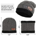 thumbnail image 2 of GRNSHTS Toddler Kids Boys Girls Winter Warm Fleece Lined Knit Beanie Hat Cap and Scarf Set Gray, 2 of 10