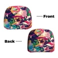 thumbnail image 3 of 2 PCS Car Headrest Cover, Cool French Bulldog No.134 Soft Car Seat Head Rest Cover Protector Interior Car Accessories Seat Covers for Cars Truck Auto Only Covers, 3 of 8