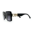 thumbnail image 6 of Womens Rhinestone Jewel Hinge Rectangle Rimless Butterfly Diva Sunglasses Black - Smoke, 6 of 7